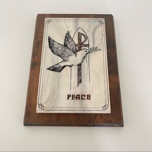 Christian Peace Decor with Dove and Cross